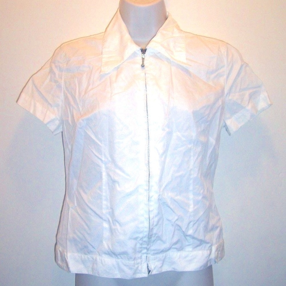 Vintage Zipper Front Fun Summer Top Shirt